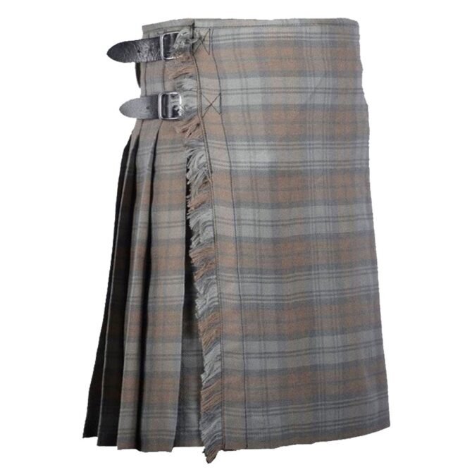 Black Watch Weathered Tartan Kilt Side