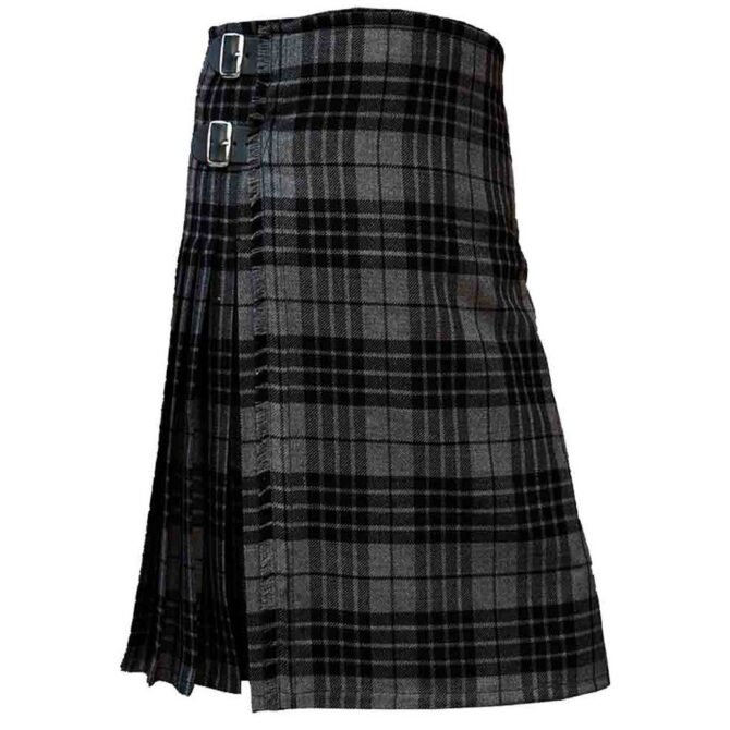 Gray Watch Tartan Kilt Side