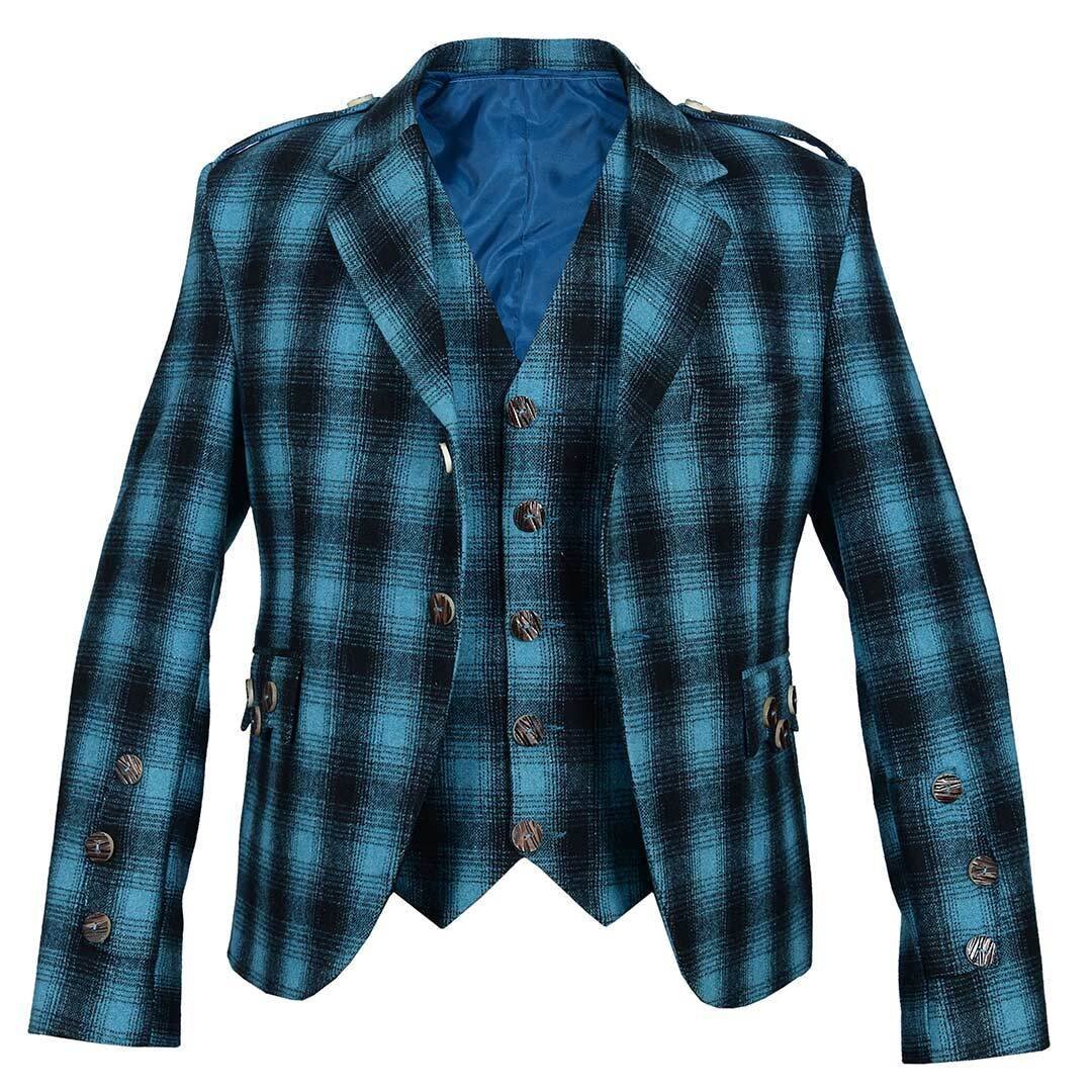 Black And Blue Tweed Jacket