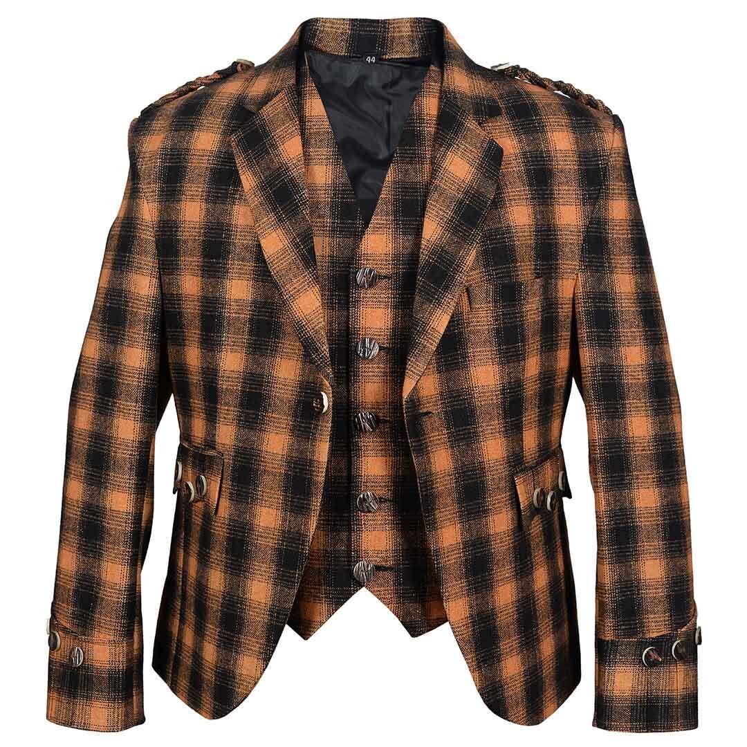 Black And Orange Tweed Jacket