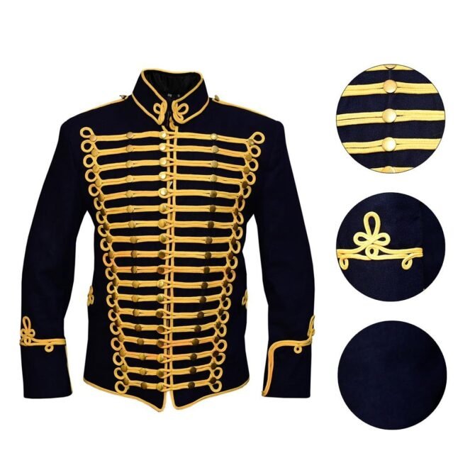 Black Hussar Marching Pipe Band Jacket Details