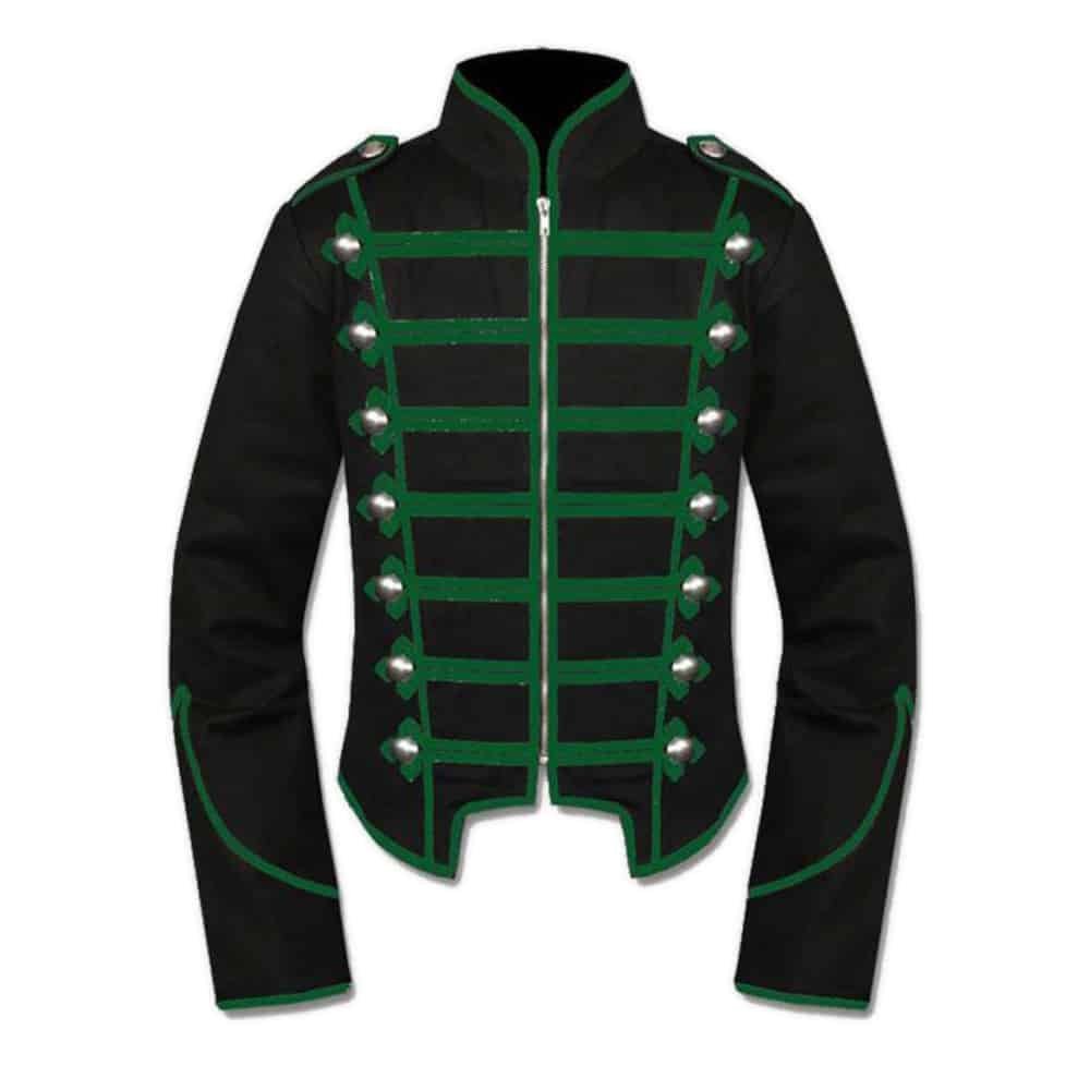 Black Steampunk Military Drummer Parade Jacket