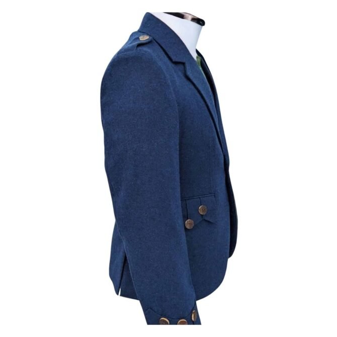 Blue Tweed Jacket Side