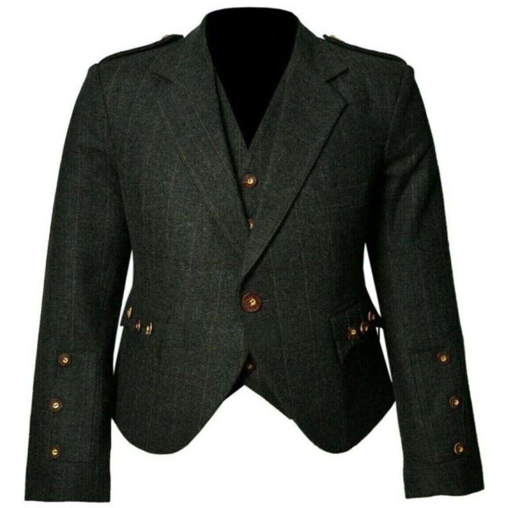 Dark Green Tweed Jacket