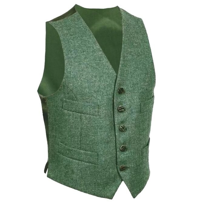 Green Tweed Jacket Vest