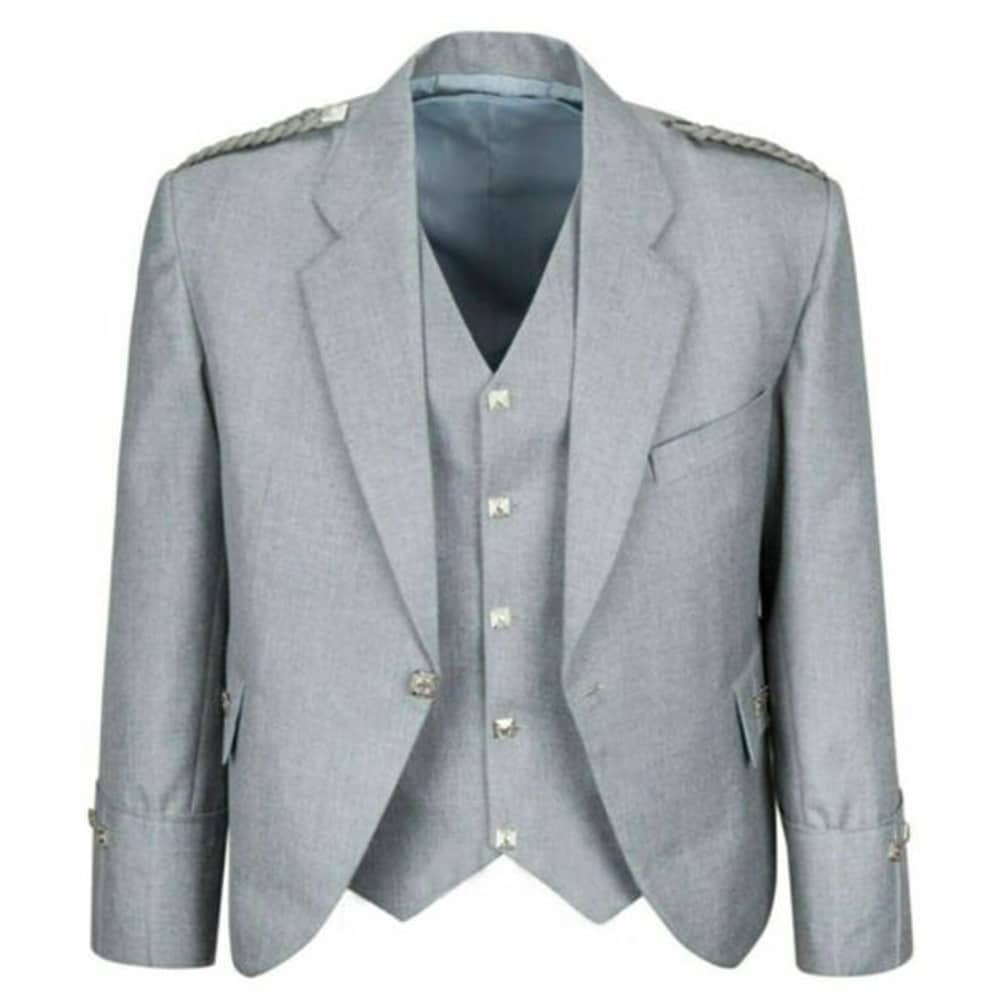 Grey Argyle Kilt Jacket