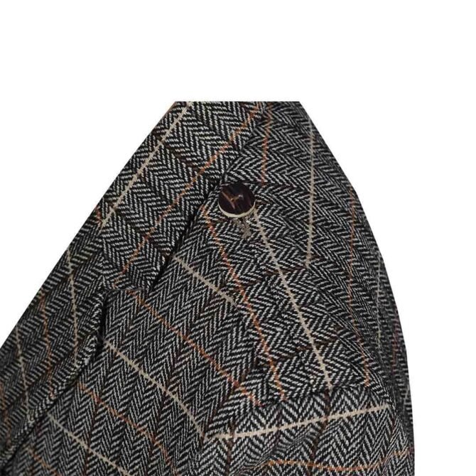 Grey Tweed Mens Jacket 1