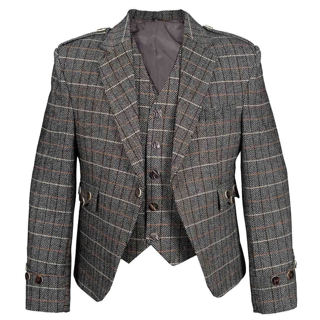 Grey Tweed Mens Jacket