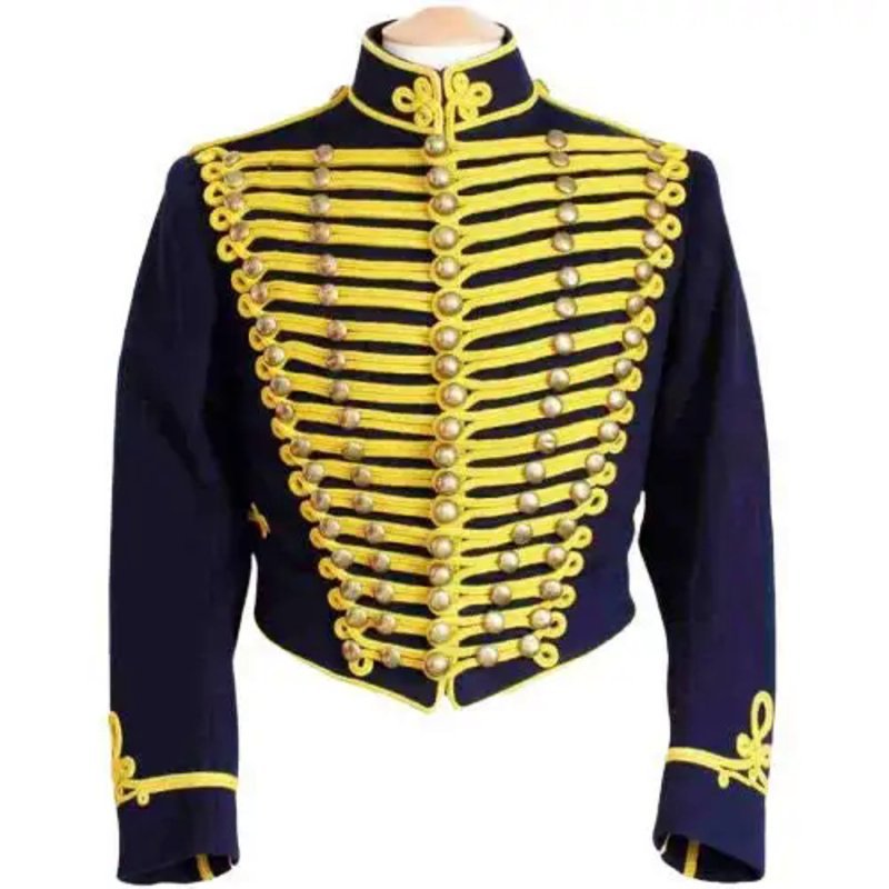 Navy Blue Hussar Military Jacket