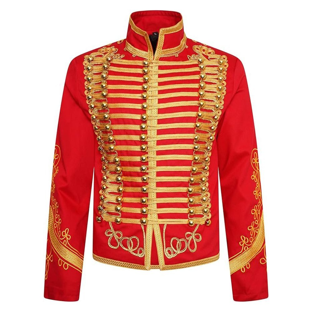 Red Military Drummer Parade Jacket