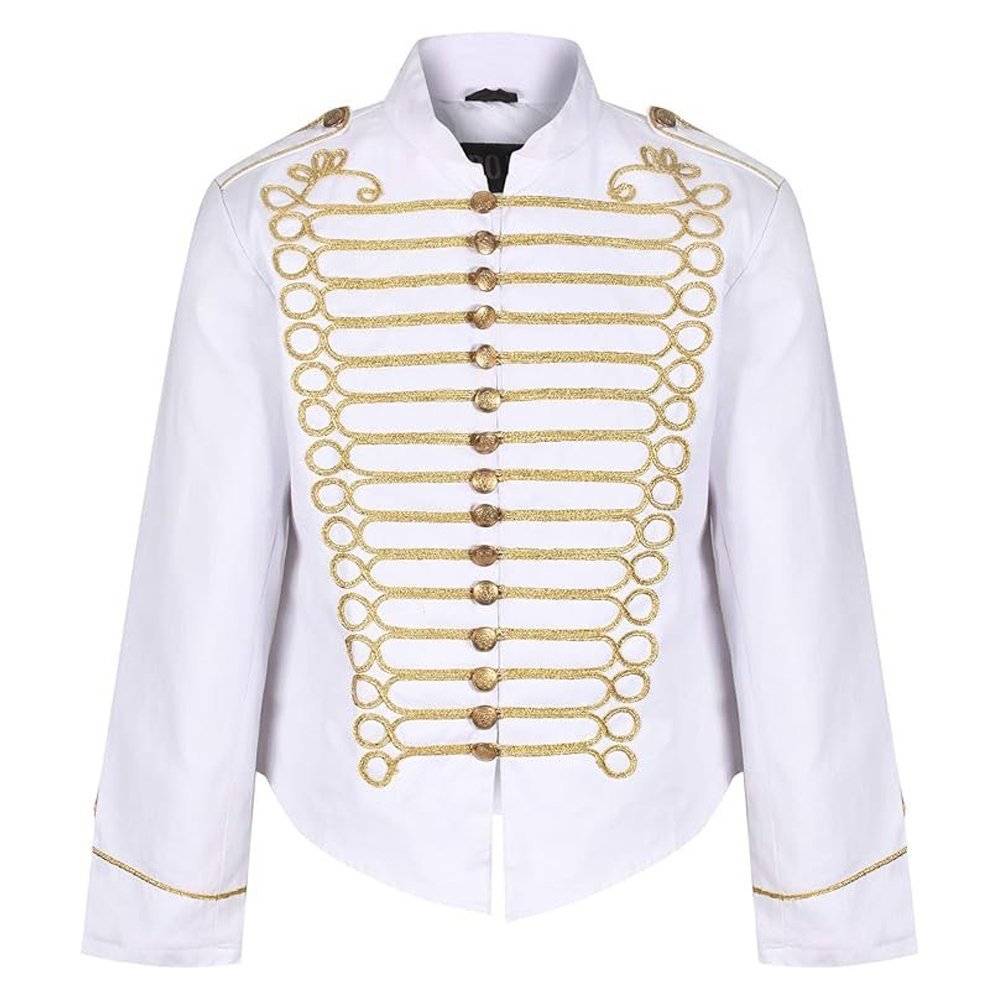 White Military Drummer Jacket