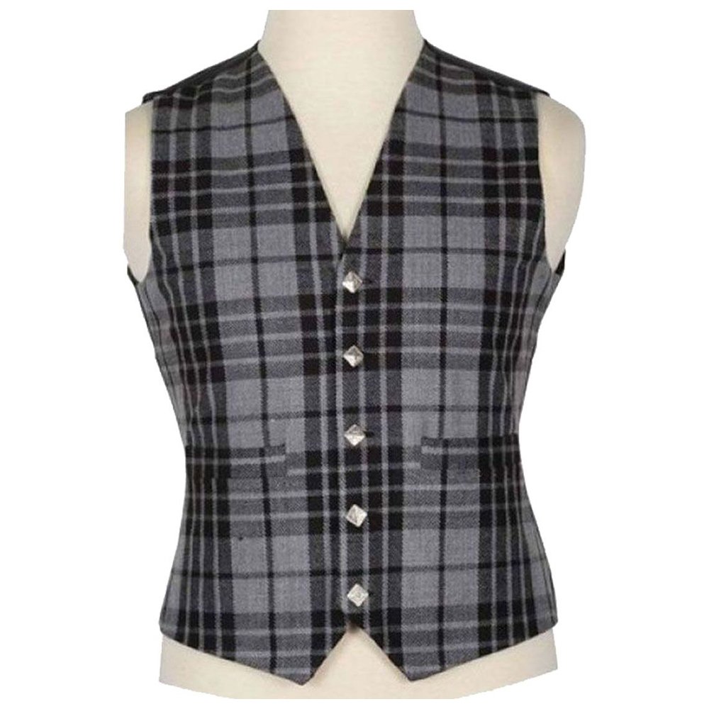 Grey Watch Tartan Vest