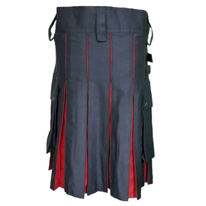 Black And Red Hybrid Kilt Back