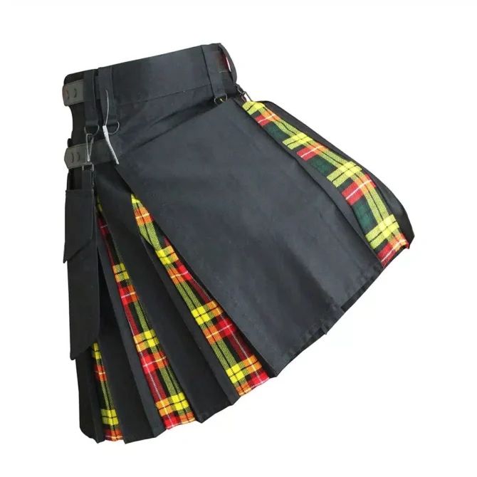 Black Buchanan Hybrid Kilt Side