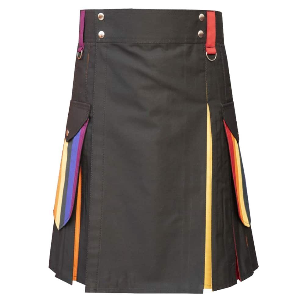 Black Cotton Hybrid Kilt