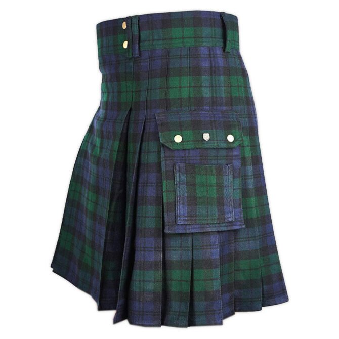 Black Watch Tartan Utility Kilt Right