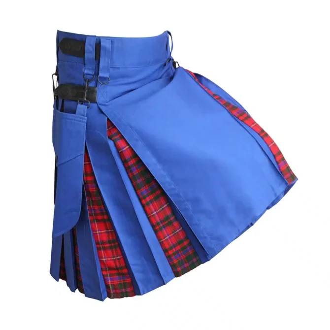 Blue Hybrid Kilt Side