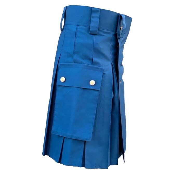 Blue Utility Kilt Side