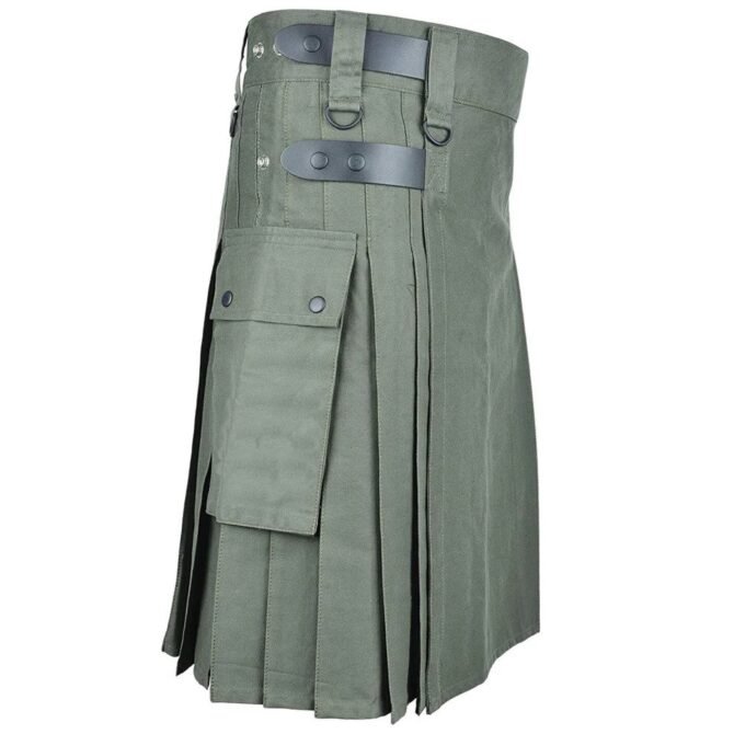 Cotton Utility Kilt Side