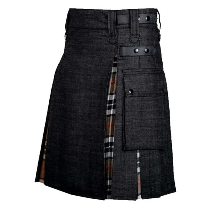 Denim Hybrid Kilt Left Side