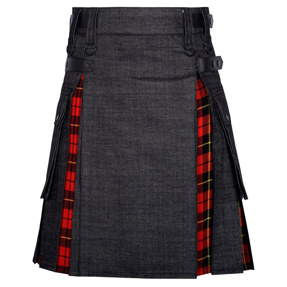 Denim Wallace Tartan Hybrid Kilt