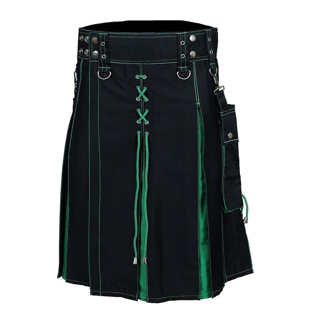 Green And Black Hybrid Kilt