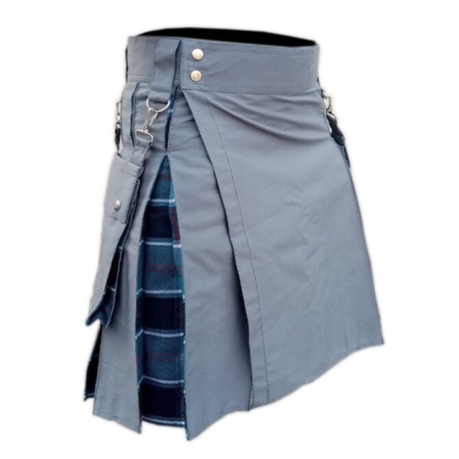 Grey Hybrid Kilt Left Side