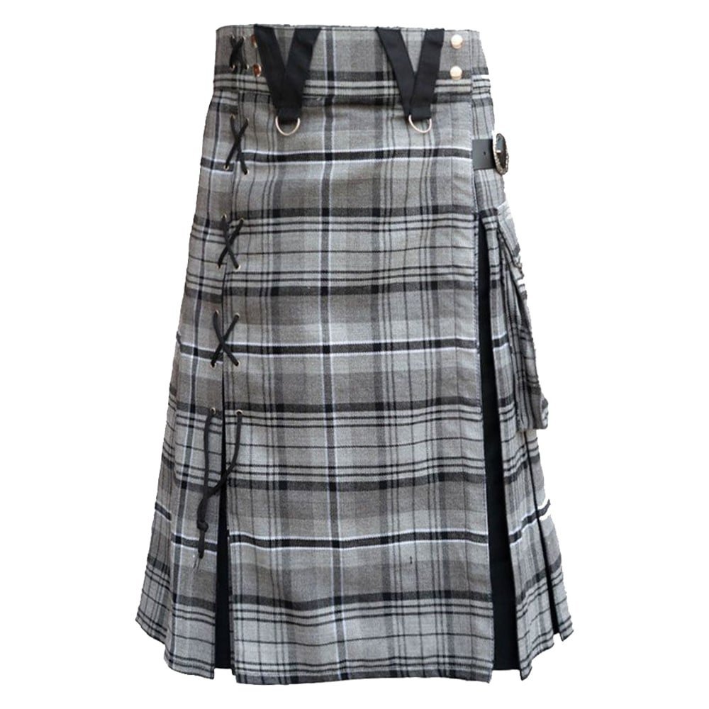 Hamilton Grey Tartan Hybrid Kilt