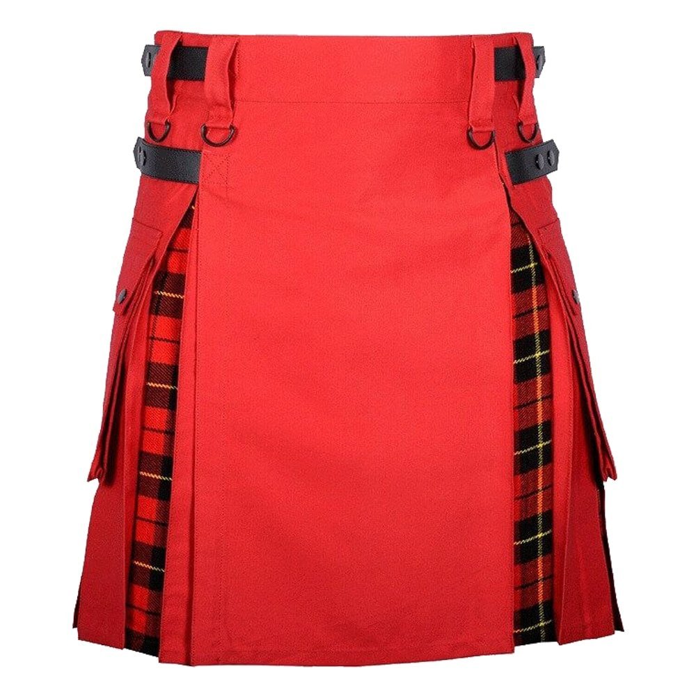 Red Utility Hybrid Kilt