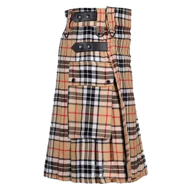 Campbell Thompson Tartan Utility Kilt Side