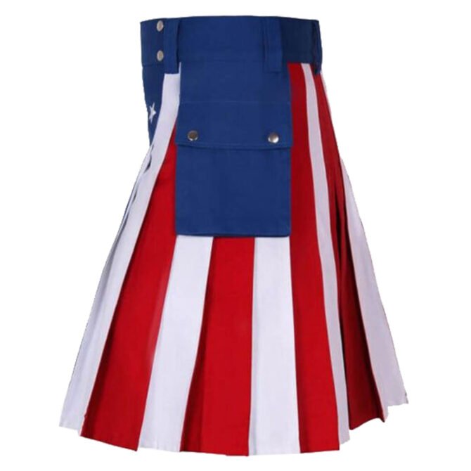 American Flag Kilt Side