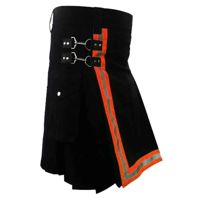 Black Firefighter KIlt Side