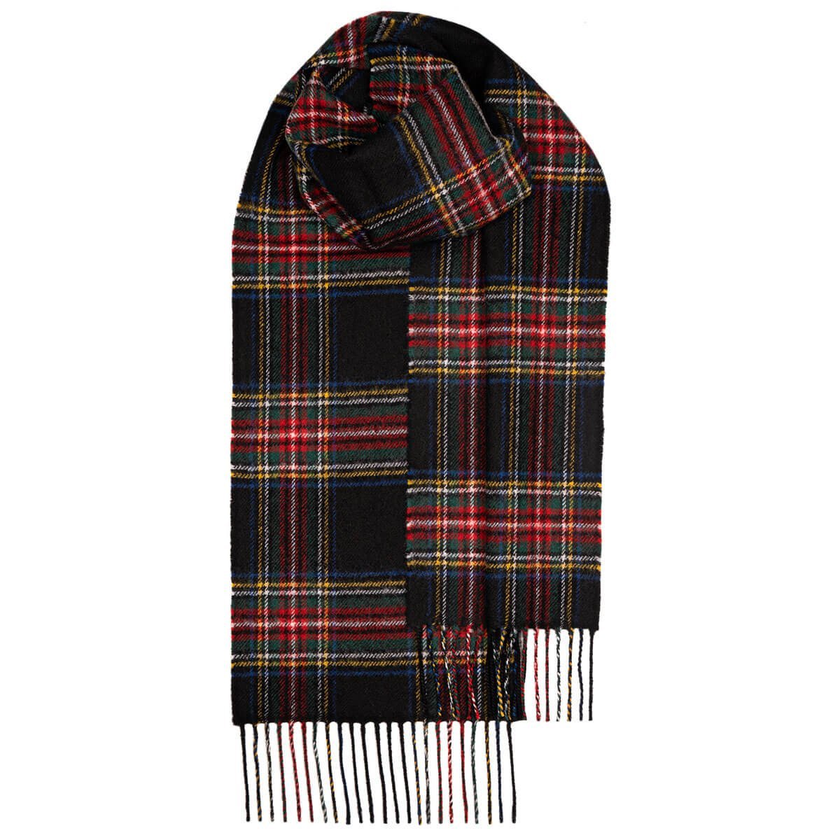 Black Stewart Tartan Scarf