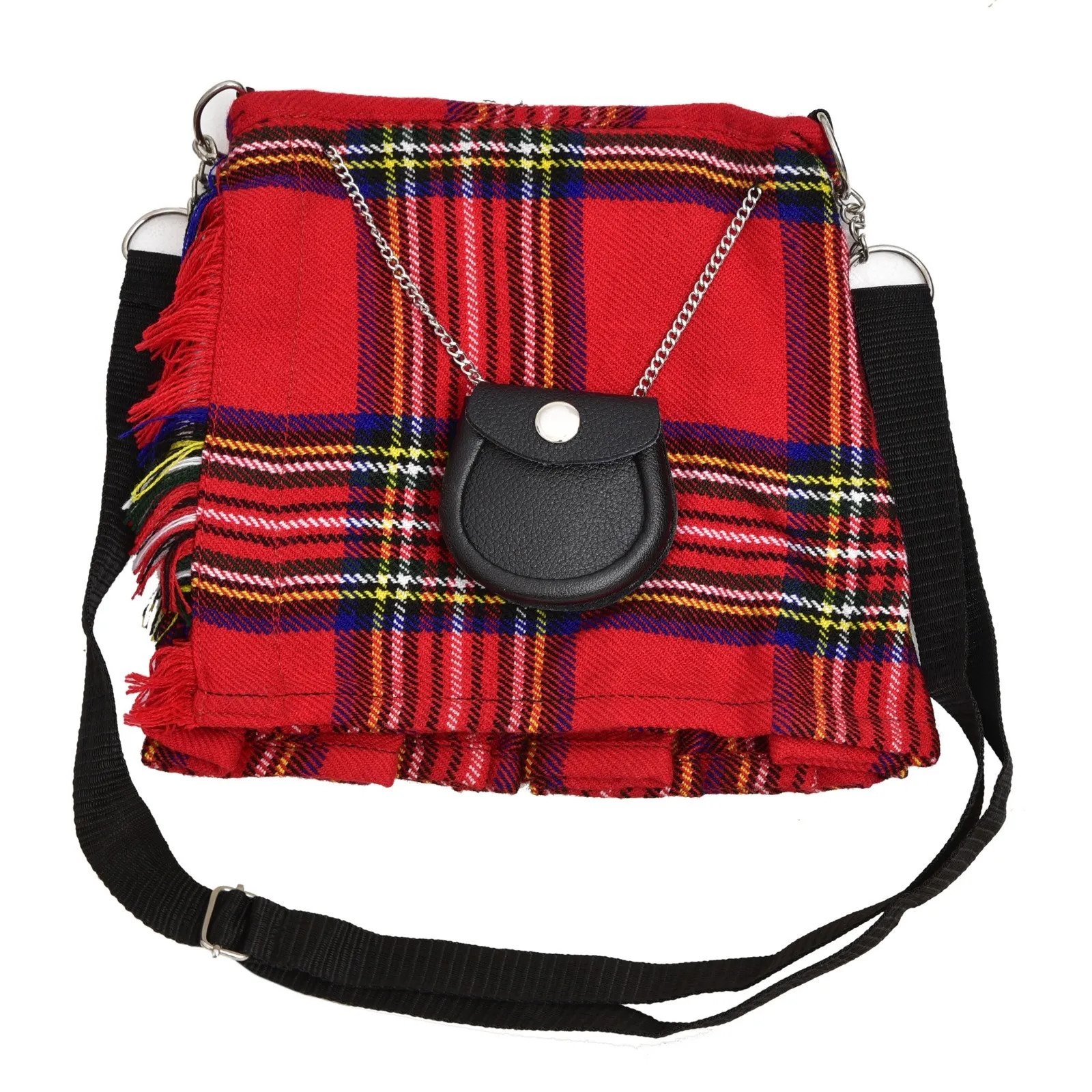 Black Stewart Tartan Handbag