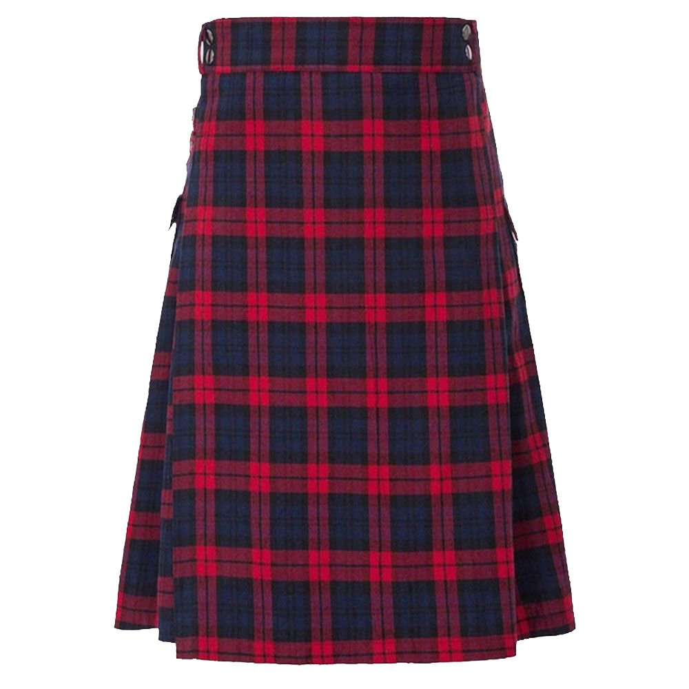 Brown Modern Tartan Utility Kilt