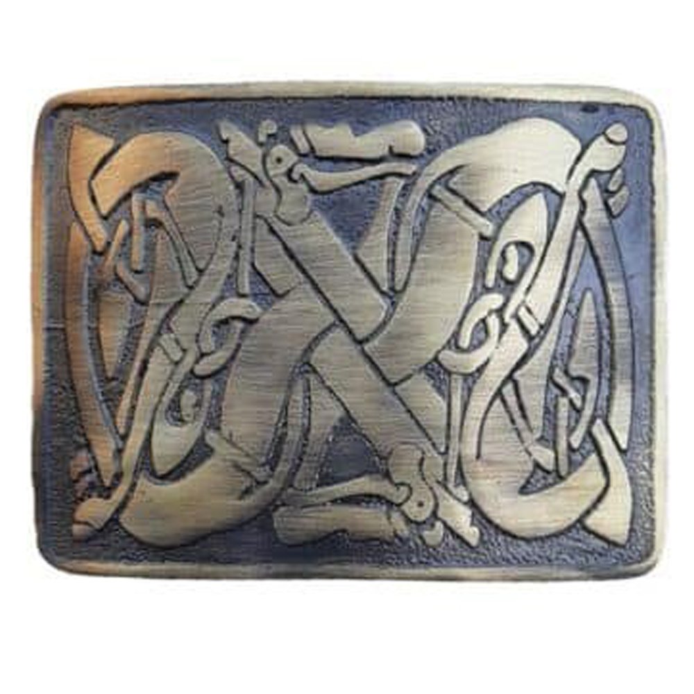 Celtic Weave Brass Kilt Belt Buckle