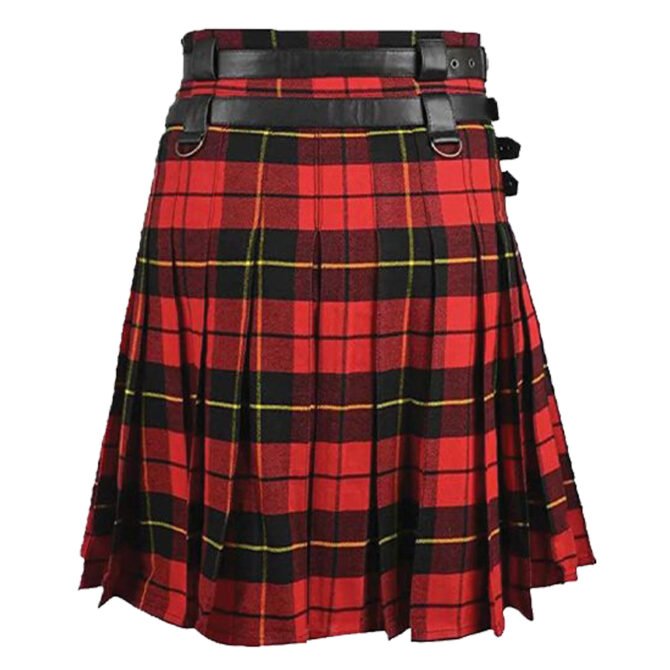 Gothic Wallace Tartan Utility Kilt Back