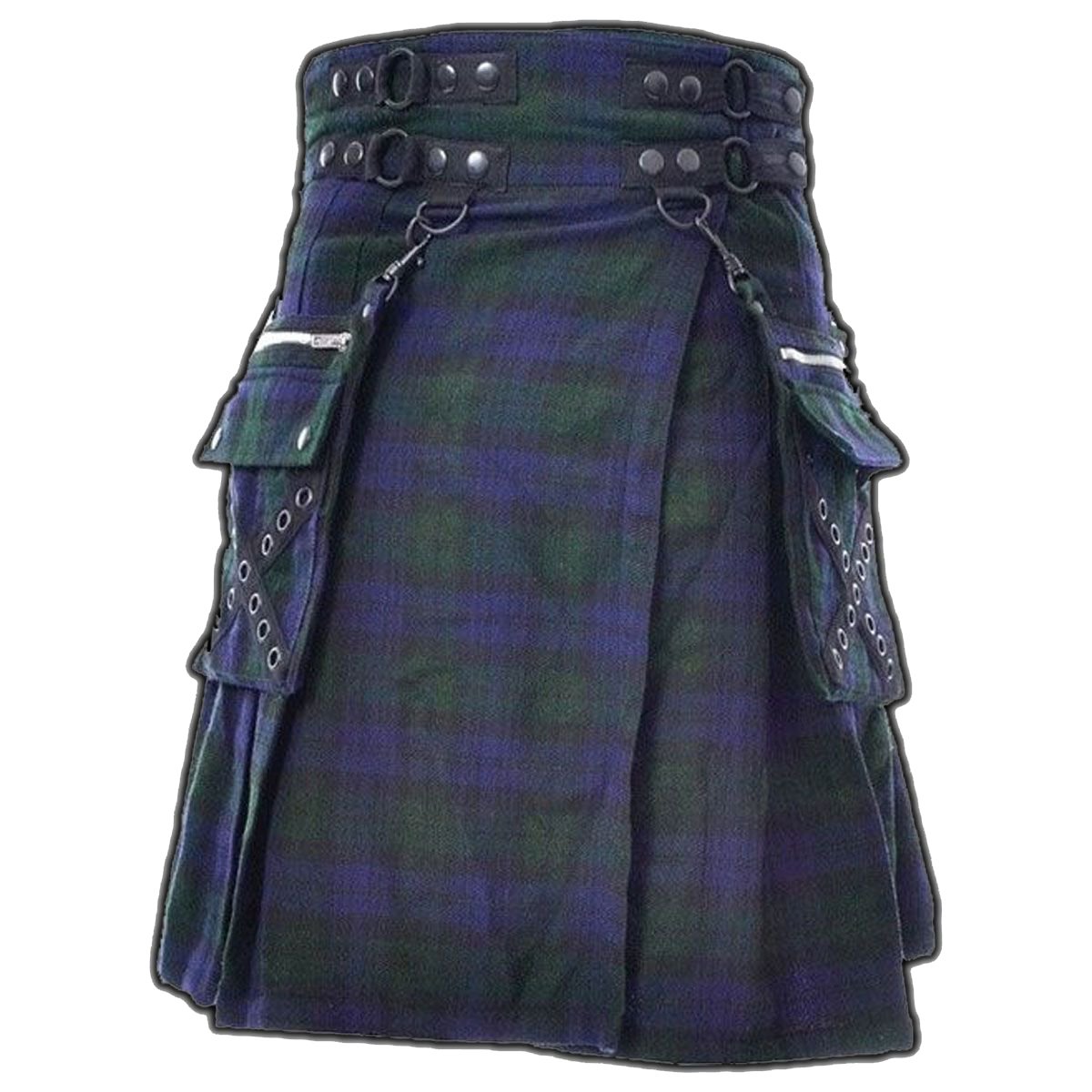 Modern Black Watch Tartan Utility Kilt