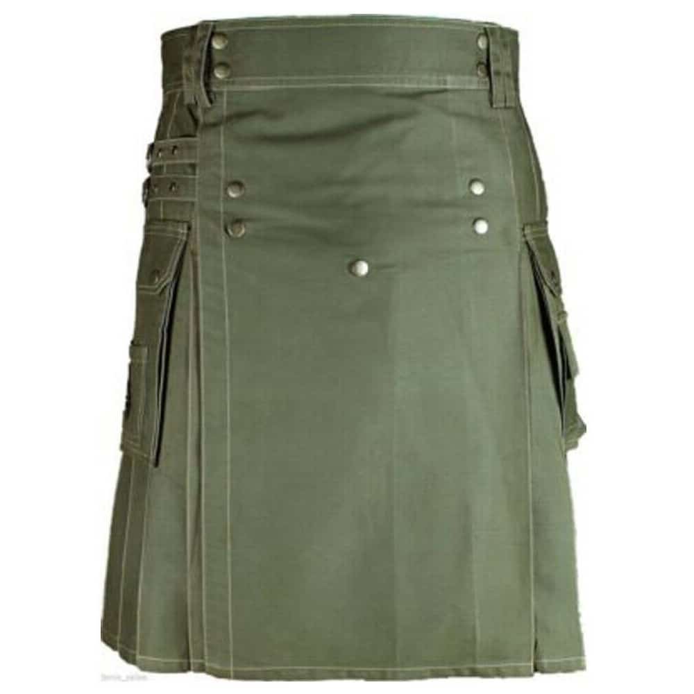 Olive Green Utility Work Kilt