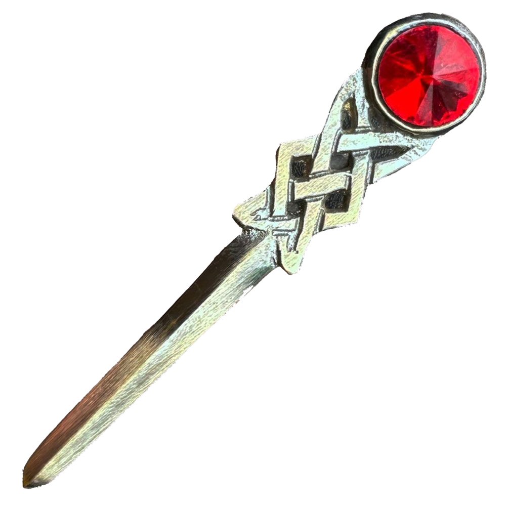 Red Stone Kilt Pin