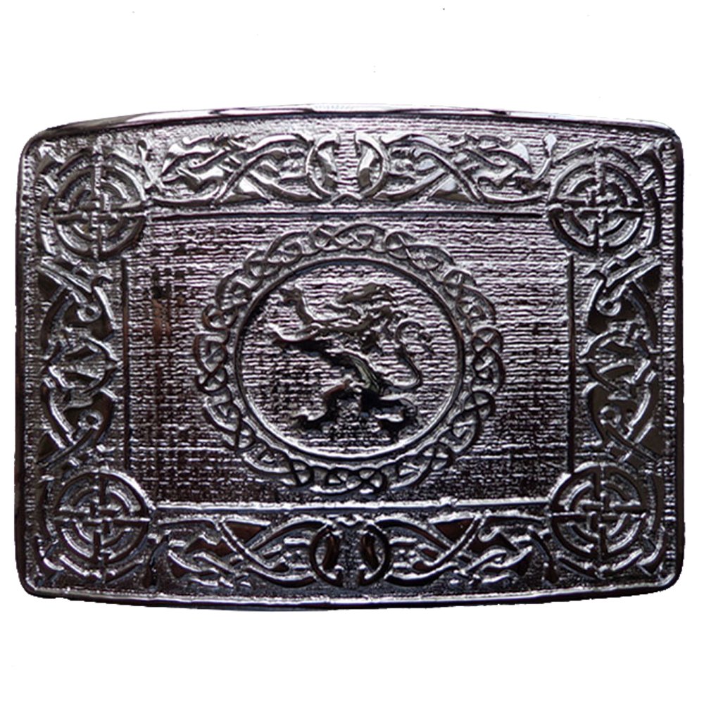 Silver Lion Rampant Kilt Belt Buckle