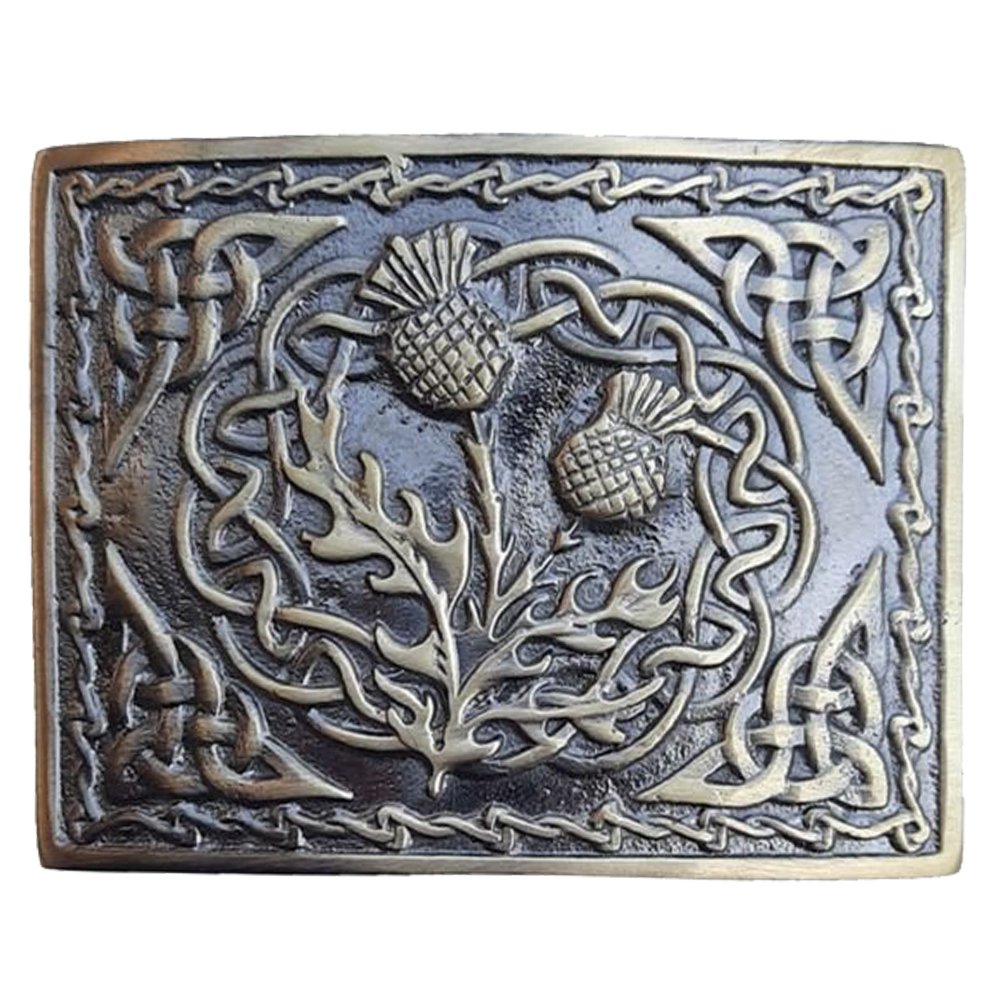 Thistle Antique Kilt Belt Buckle