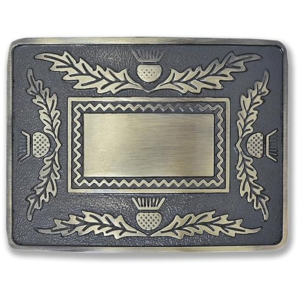 Thistle Brass Kilt Belt Buckle